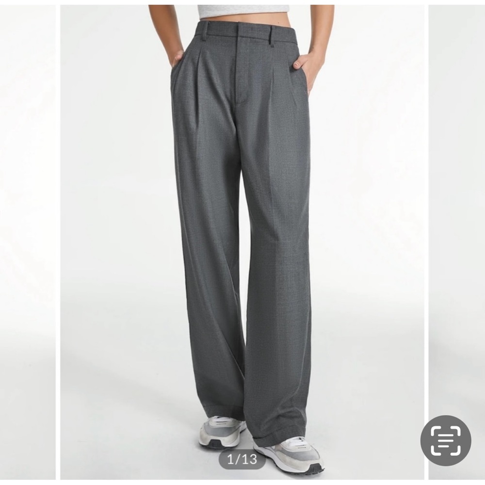 COMMENSE Gray Airs stream Straight Leg Pant